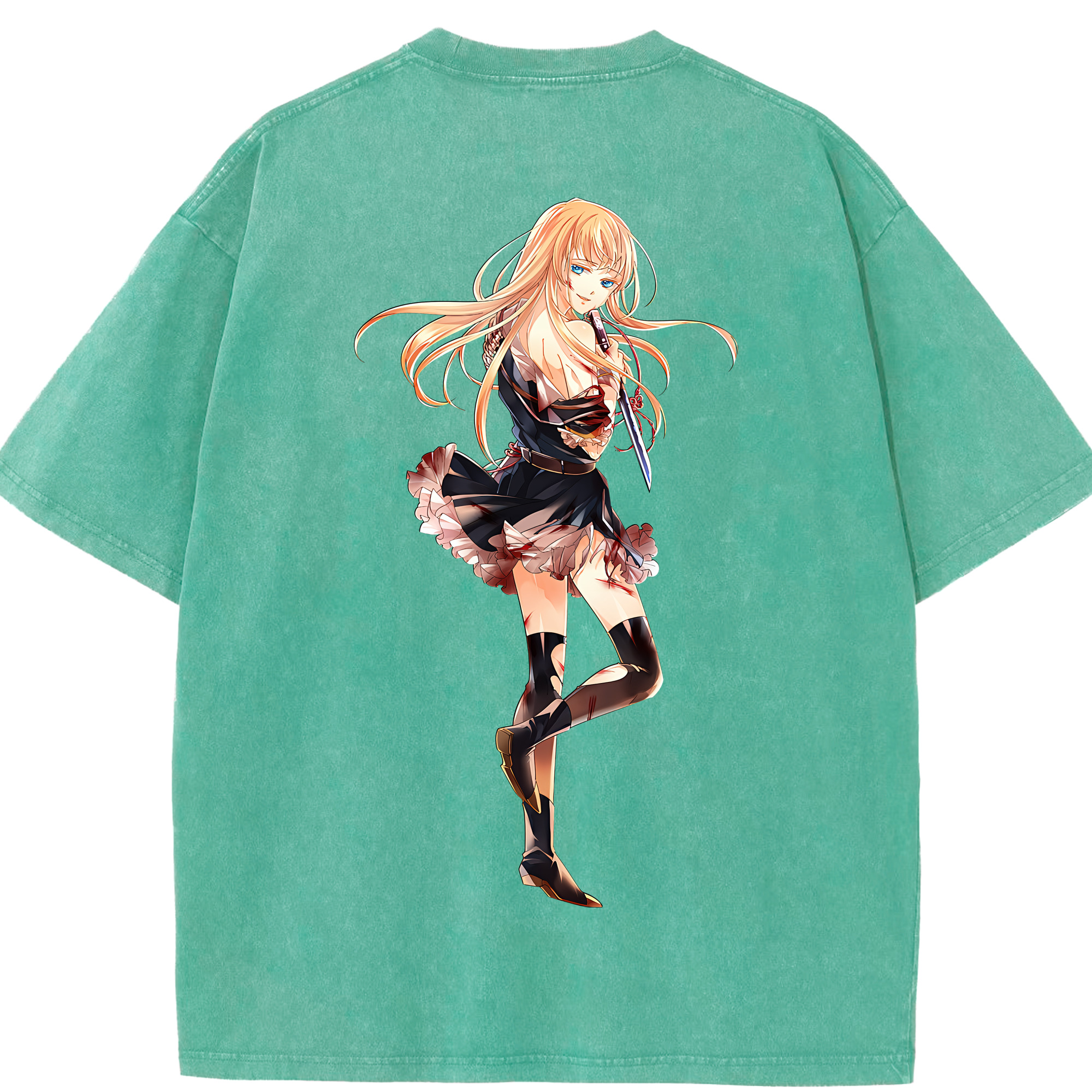 （画像用） 刀剣乱舞 Touken Ranbu 綿100% ヴィンテージ風 半袖Tシャツ（背面プリント）